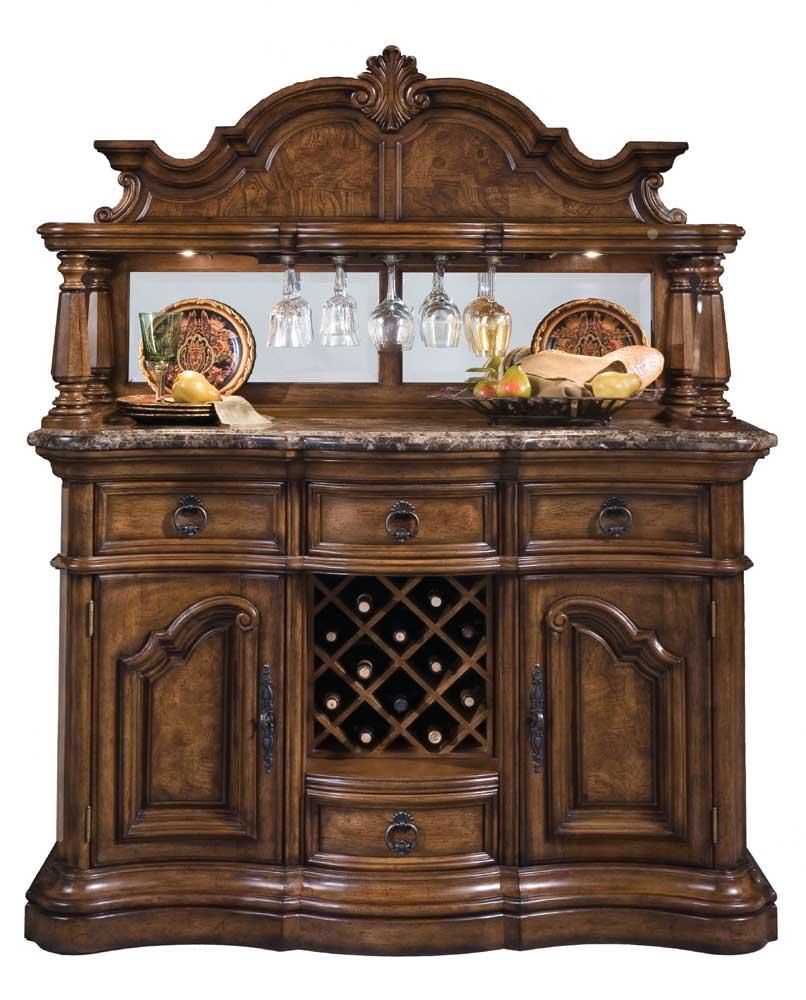 Pulaski Furniture San Mateo 662303 Four Drawer Marble Top Sideboard